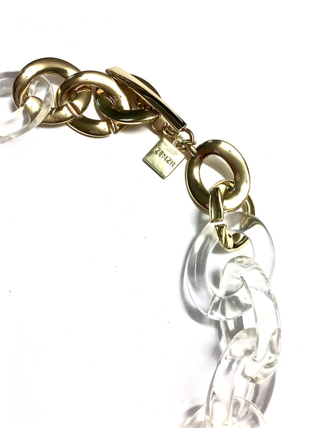 Oversized Necklace in Clear Resin