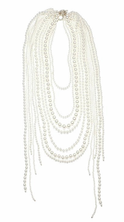 Multi Strand Artsy Pearl Necklace