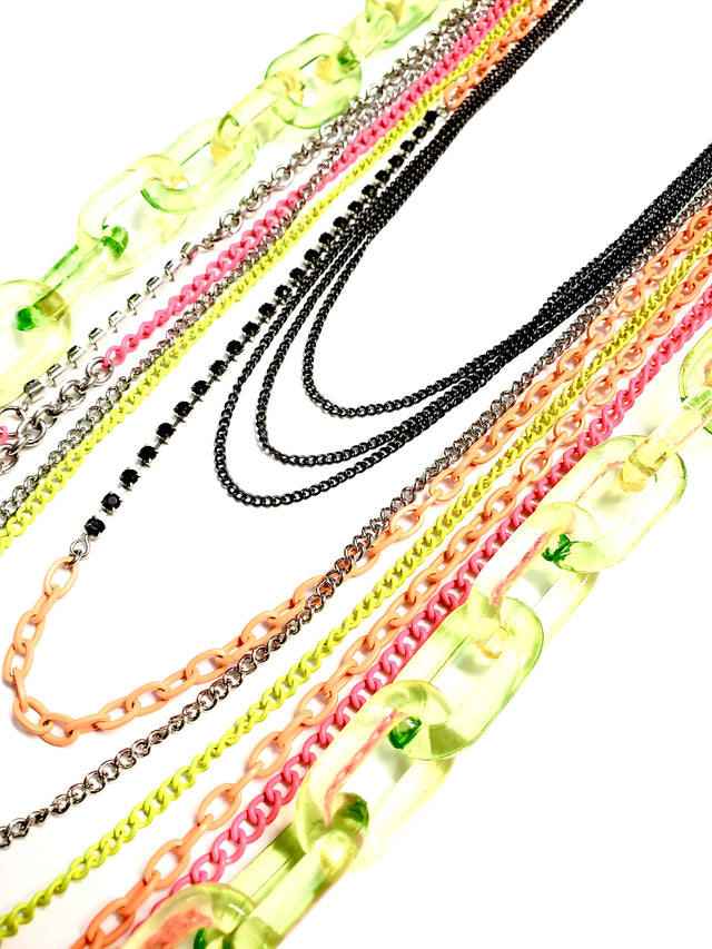Multi-Layer Chain Resin Necklace