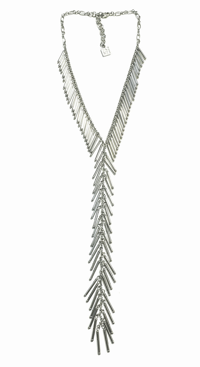 Y-Shaped Necklace in Silver