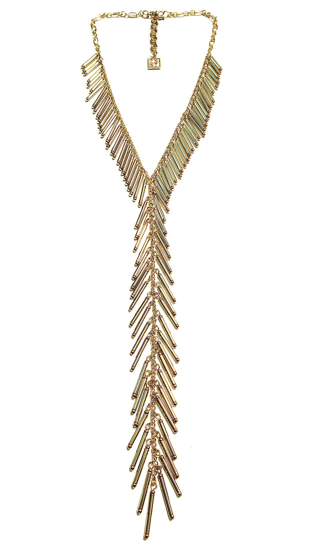 Y-Shaped Necklace in Gold
