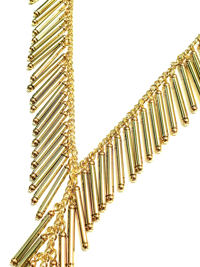 Y-Shaped Necklace in Gold