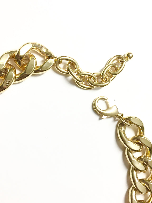 Gold Plate Chain Necklace