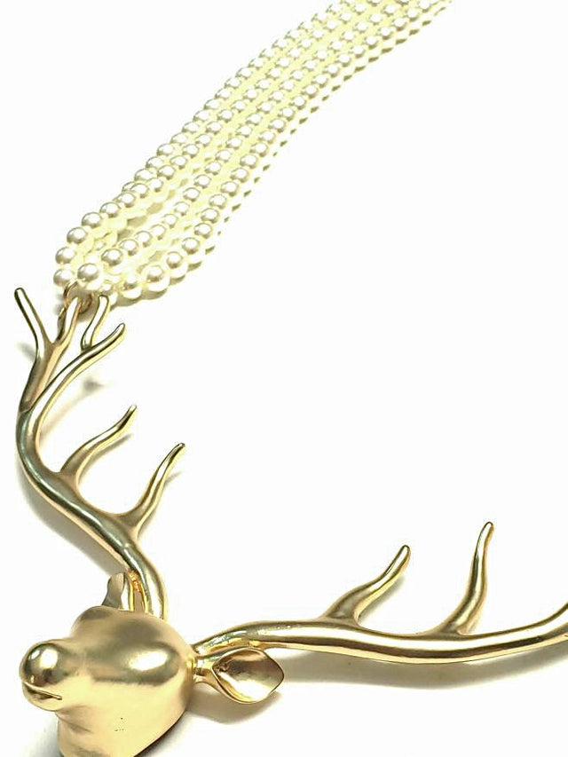 3-D Deer Necklace